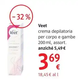 dm drogerie markt Veet crema depilatoria per corpo e gambe offerta