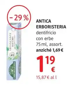 dm drogerie markt ANTICA ERBORISTERIA dentifricio con erbe offerta