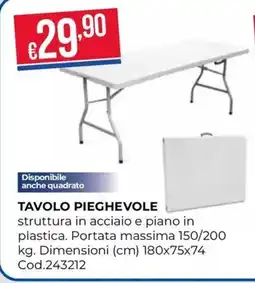 Pronto Hobby TAVOLO PIEGHEVOLE offerta