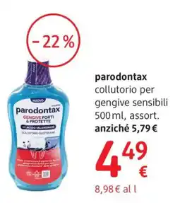 dm drogerie markt parodontax collutorio per gengive sensibili offerta