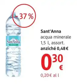 dm drogerie markt Sant'Anna acqua minerale offerta