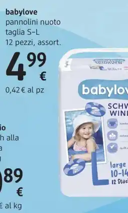 dm drogerie markt babylove pannolini nuoto offerta