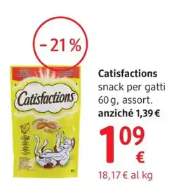 dm drogerie markt Catisfactions snack per gatti offerta