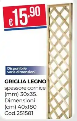 Pronto Hobby GRIGLIA LEGNO offerta