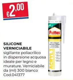 Pronto Hobby Silicone verniciabile PATTTEX offerta