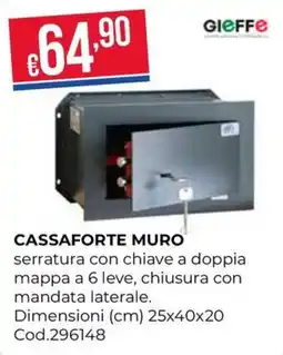 Pronto Hobby CASSAFORTE MURO offerta