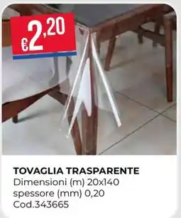 Pronto Hobby TOVAGLIA TRASPARENTE offerta