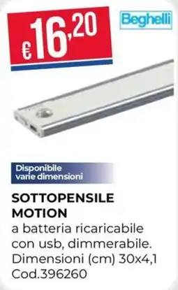Pronto Hobby SOTTOPENSILE MOTION Beghelli offerta