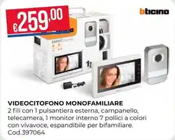 Pronto Hobby Videocitofono monofamiliare bticino offerta