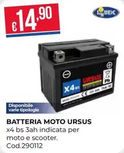 Pronto Hobby BATTERIA MOTO URSUS offerta
