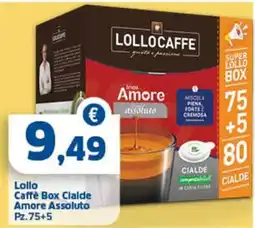 Sigma Lollocaffe Caffè Box Cialde Amore Assoluto offerta