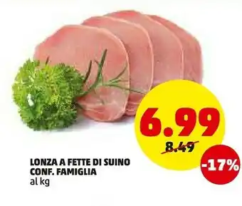 PENNY Lonza a fette di suino offerta