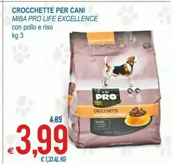 Miba pro life excellence crocchette per cani con pollo e riso