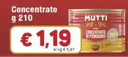 Market Ingross Concentrato di Pomodoro Mutti offerta