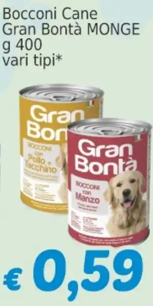 Market Ingross Bocconi Cane Gran Bontà MONGE offerta