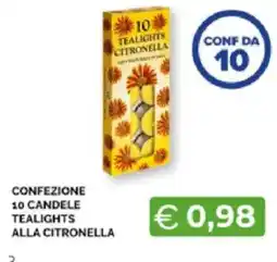 Mercatò Extra Tealights Citronella offerta