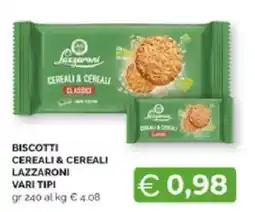 Mercatò Extra Biscotti Cereali & Cereali Lazzaroni offerta