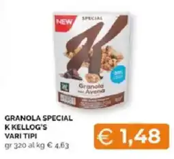 Mercatò Extra Granola Special K Kellog's offerta