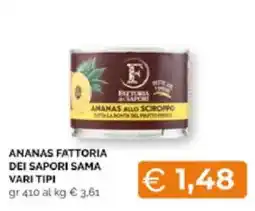 Mercatò Extra ANANAS FATTORIA DEI SAPORI SAMA offerta