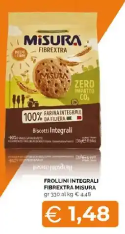 Mercatò Extra Frollini Integrali Fibrextra Misura offerta