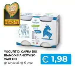 Mercatò Extra YOGURT DI CAPRA BIO BIANCO BIANCOVISO offerta