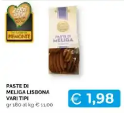 Mercatò Extra PASTE DI MELIGA LISBONA offerta