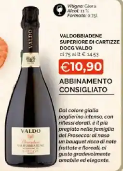 Mercatò Extra VALDOBBIADENE SUPERIORE DI CARTIZZE DOCG VALDO offerta