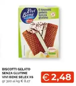 Mercatò Extra Biscotti gelato senza glutine Vivi Bene Selex offerta