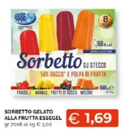 Mercatò Extra Sorbetto Gelato alla Frutta Essegel offerta