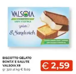 Mercatò Extra Biscotto gelato Bonta' e salute Valsoia offerta