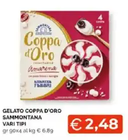 Mercatò Extra Gelato Coppa d'Oro Sammontana offerta