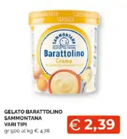 Mercatò Extra Gelato Barattolino Sammontana offerta
