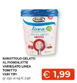 Mercatò Extra Gelato al Fiordilatte Variegato Linea Tonitto offerta
