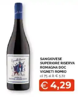 Mercatò Extra Sangiovese Superiore Riserva Vigneti Romio offerta