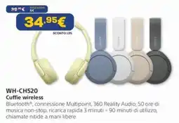 Euronics Sony Cuffie wireless offerta