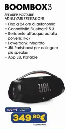 Euronics BOOMBOX3 offerta