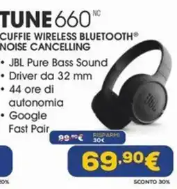 Euronics TUNE 660 NC CUFFIE WIRELESS BLUETOOTH® NOISE CANCELLING offerta