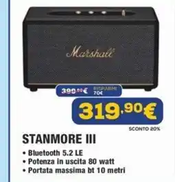 Euronics Marshall Stanmore III offerta