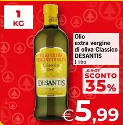 Despar Olio extra vergine di oliva Classico DESANTIS offerta