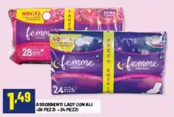 Risparmio Casa ASSORBENTI LADY CON ALI offerta