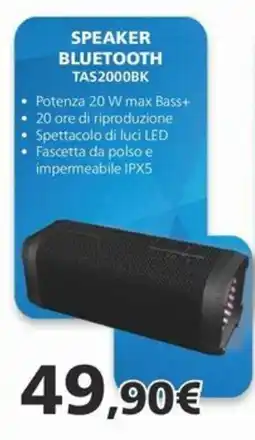 Euronics SPEAKER BLUETOOTH TAS2000BK offerta