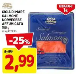 DPiù GIOIA DI MARE SALMONE NORVEGESE AFFUMICATO offerta