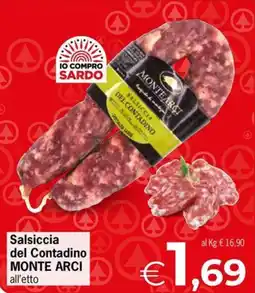 Despar Salsiccia del Contadino MONTE ARCI offerta