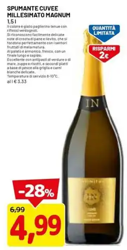 DPiù Spumante Cuvee Millesimato Magnum offerta