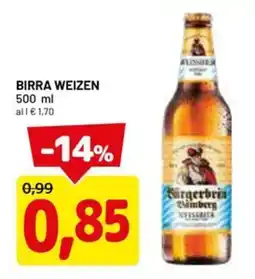 DPiù Birra Weizen Bürgerbräu Bamberg offerta