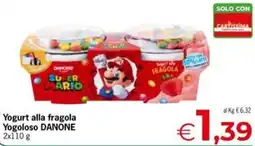 Despar Yogurt alla fragola Yogoloso DANONE offerta
