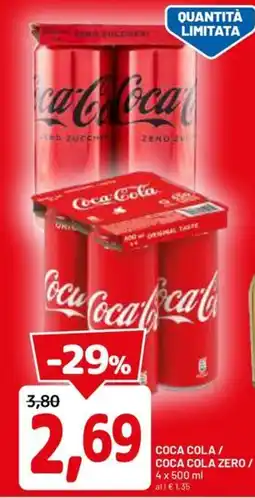 DPiù Coca Cola / Coca Cola Zero offerta