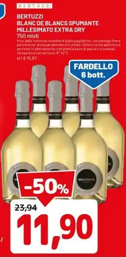 DPiù BERTUZZI BLANC DE BLANCS SPUMANTE MILLESIMATO EXTRA DRY offerta