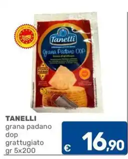 C+C Cash and Carry Tanelli grana padano dop grattuggiato offerta
