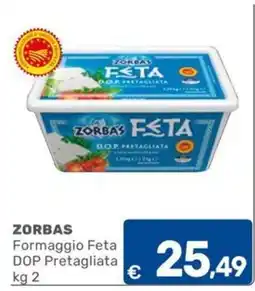 C+C Cash and Carry ZORBAS Formaggio Feta DOP Pretagliata offerta
